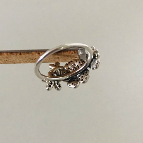 Pandora | Flower Cluster Ring Size 48 (US 4.5) Silver Retired - Picture 7 of 12